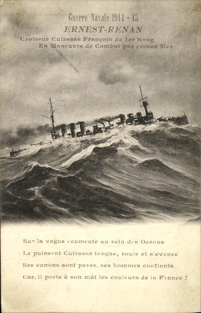 Panzerkreuzer Ernest-Renán — Seebattle 1914-15 — Verlag nicht erkennbar - Vorderseite