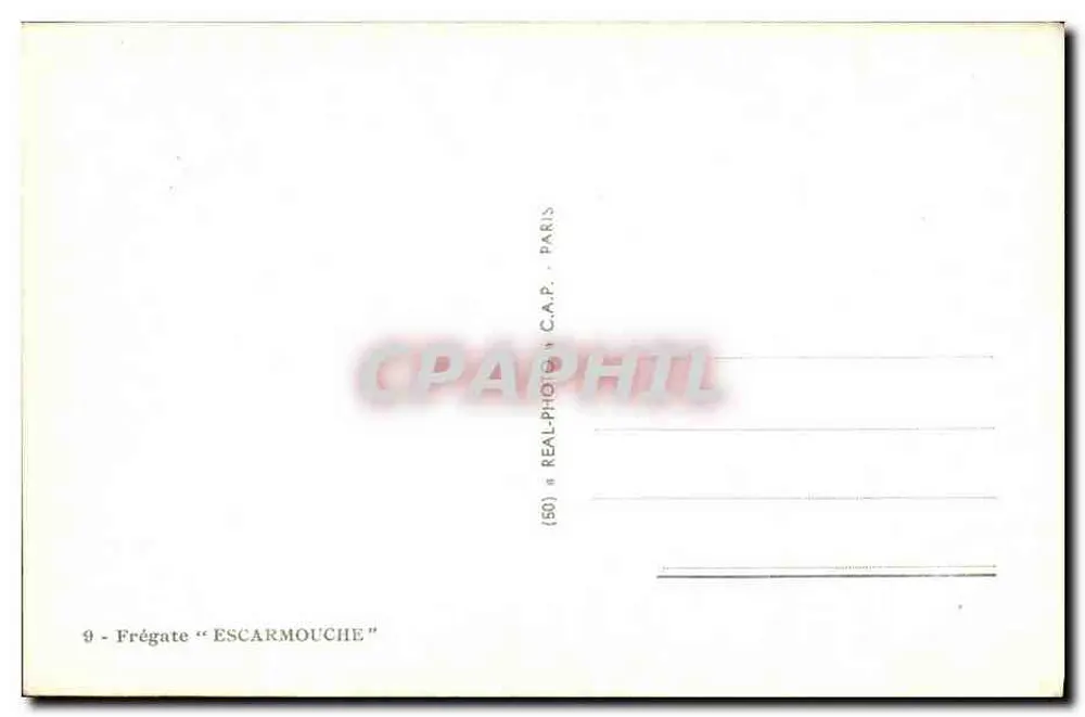 Frégata "Escarmouche" — F05 — editor C.A.P. Paris - Verso