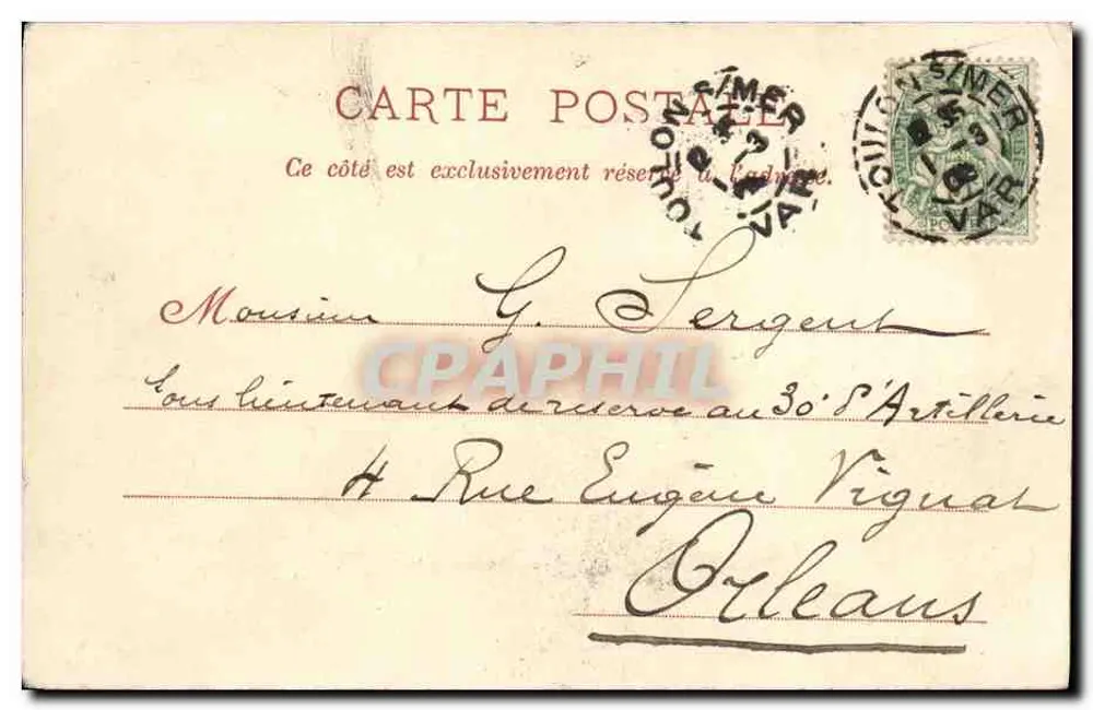 L'Espingolle — Torpedoboot auf See — A. Couturier, Fotoverlag, Toulon - Rückseite