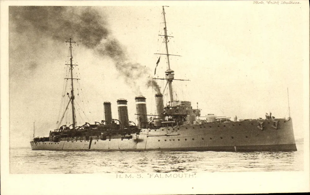 H.M.S. "Falmouth" — Cruizer leve — Tuck & Sons, série XII, n° 431L - Frente