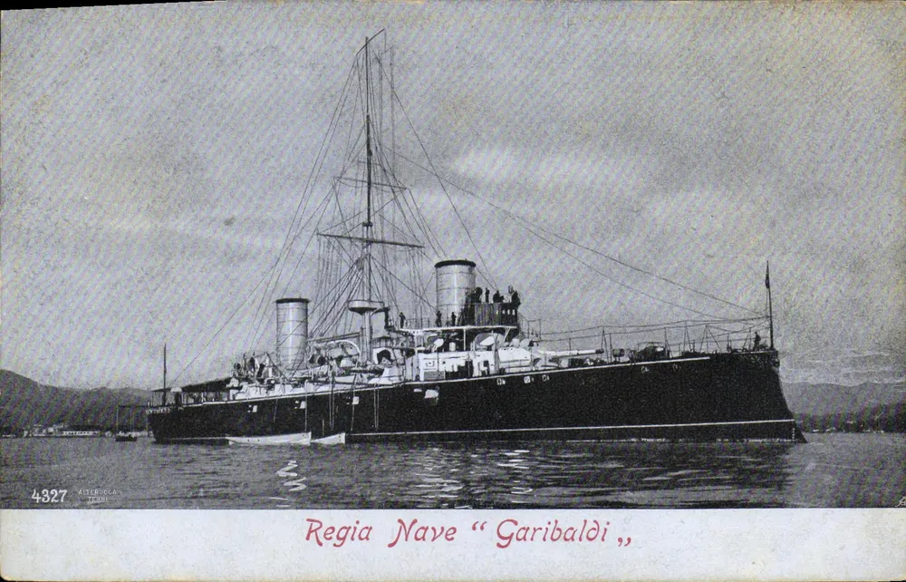 Nave Garibaldi — navio da Regia Marina italiana — editor ATERUCCA, n° 4327 - Frente