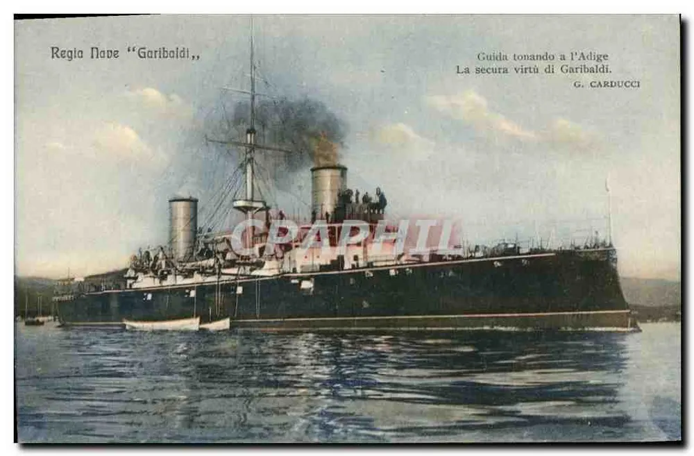 Regia Nave "Garibaldi" — navio de guerra italiano — editor STA, n° 5720 - Frente