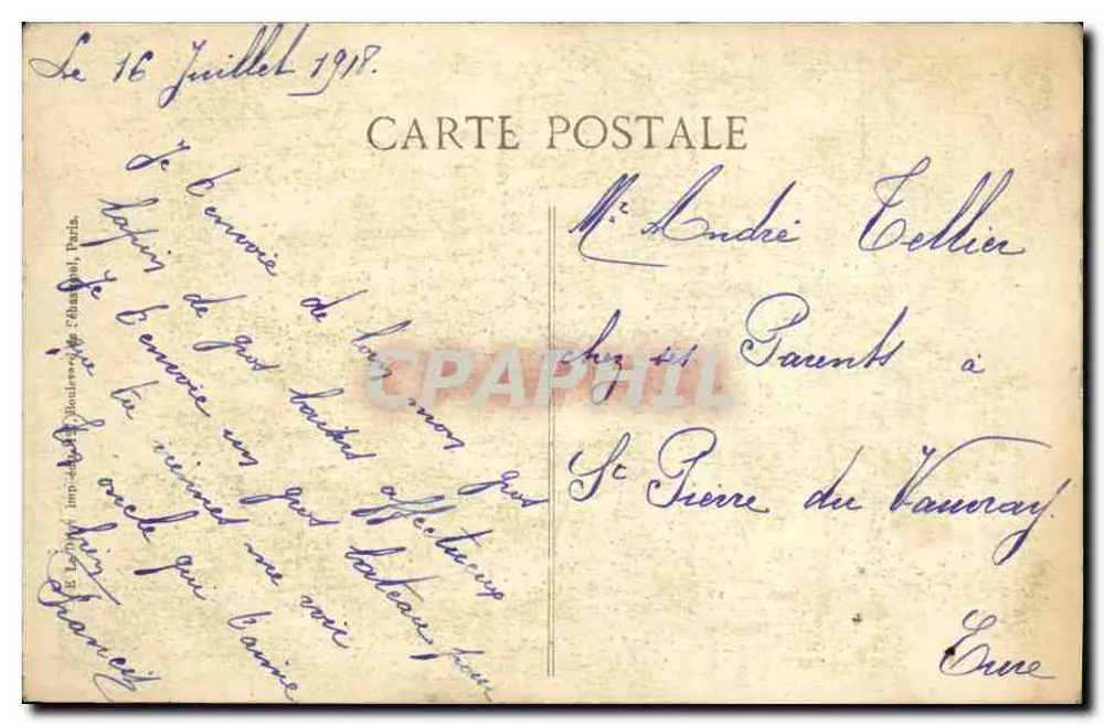 Der "GAULOIS" — Kreuzer der Flottille — 1914-1915 - Rückseite