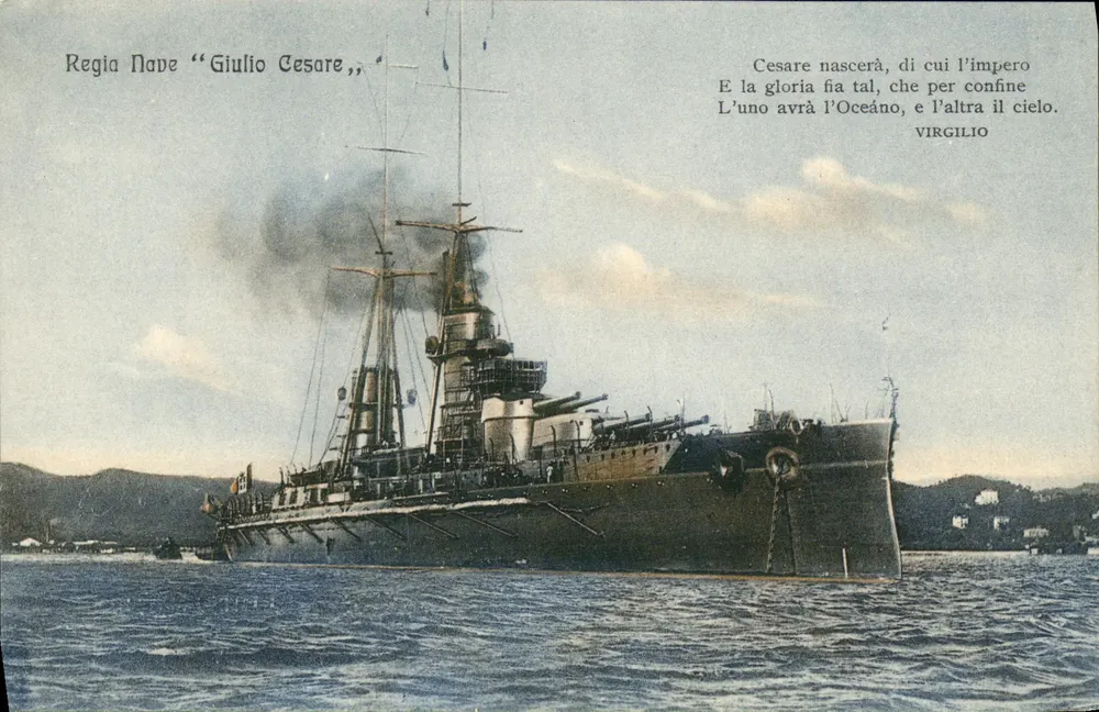 Nave Real "Giulio Cesare" — navio de guerra italiano — editor STA, n° 26116 - Frente