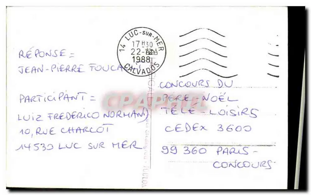 Escorteur d'Escadre Guépratte — D632 — Marius Bar, Toulon - Verso