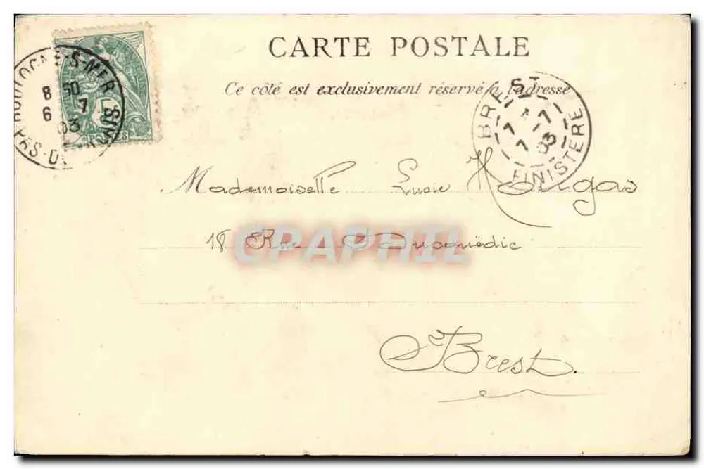 Le « Guichen », croiseur de 1ère classe — BGM, N° 559, photographié à Boulogne-sur-Mer en 1908 - Rückseite