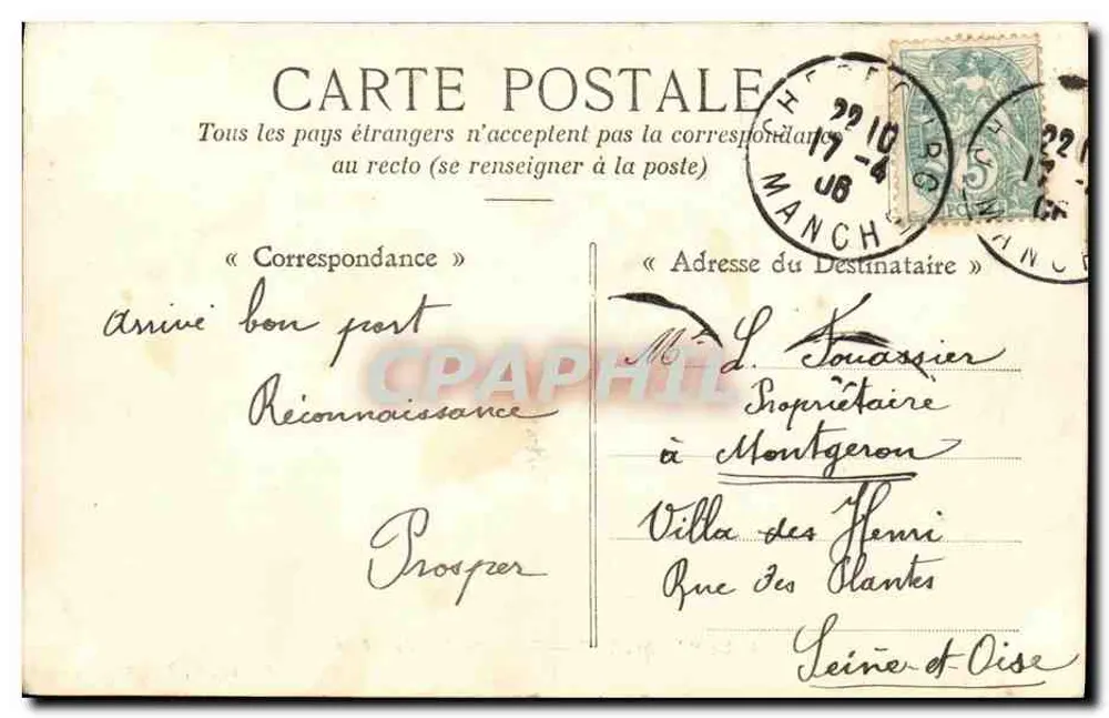 Der "Henri IV" — Cuirassé Garde-Côtes — Collect. P. B. Cherbourg - Rückseite