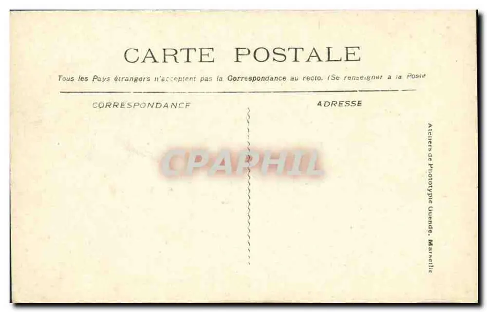 Der "IÉNA" — Kreuzer der französischen Marine — Atelier de Phototypie Luanda, Marokko - Rückseite