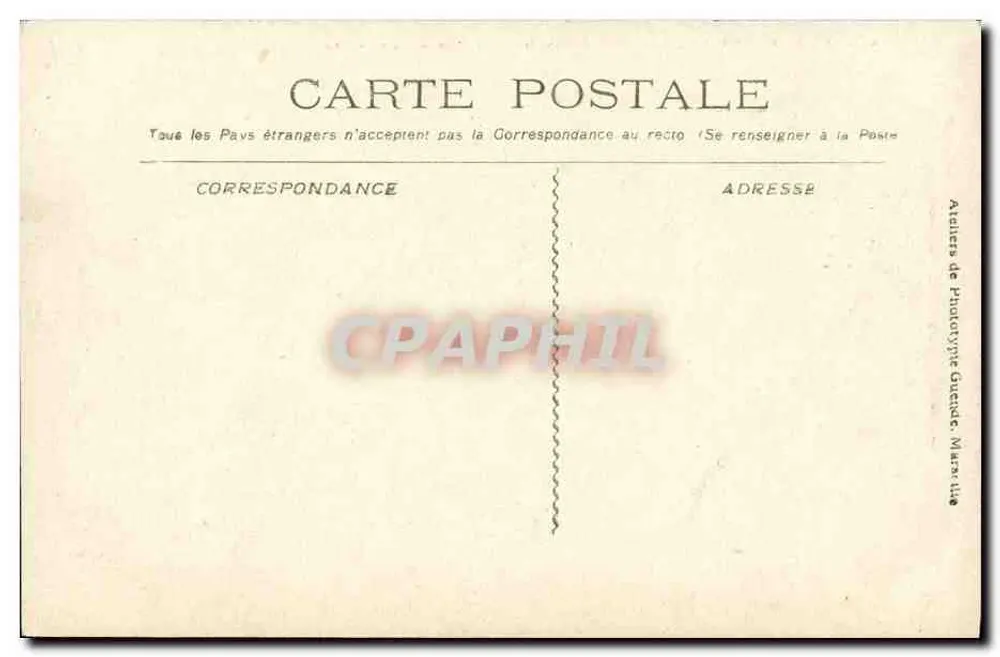Katastrophe des "Iéna" — Allgemeine Ansicht nach der Explosion — Atelier de Phototypie Guicche, Marseille - Rückseite
