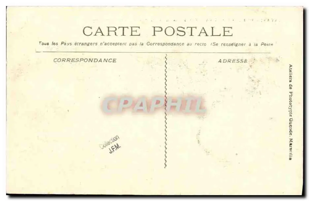 Katastrophe des "Iéna" — Überblick nach der Explosion — Atelier de Phototypie Gueide, Marseille - Rückseite