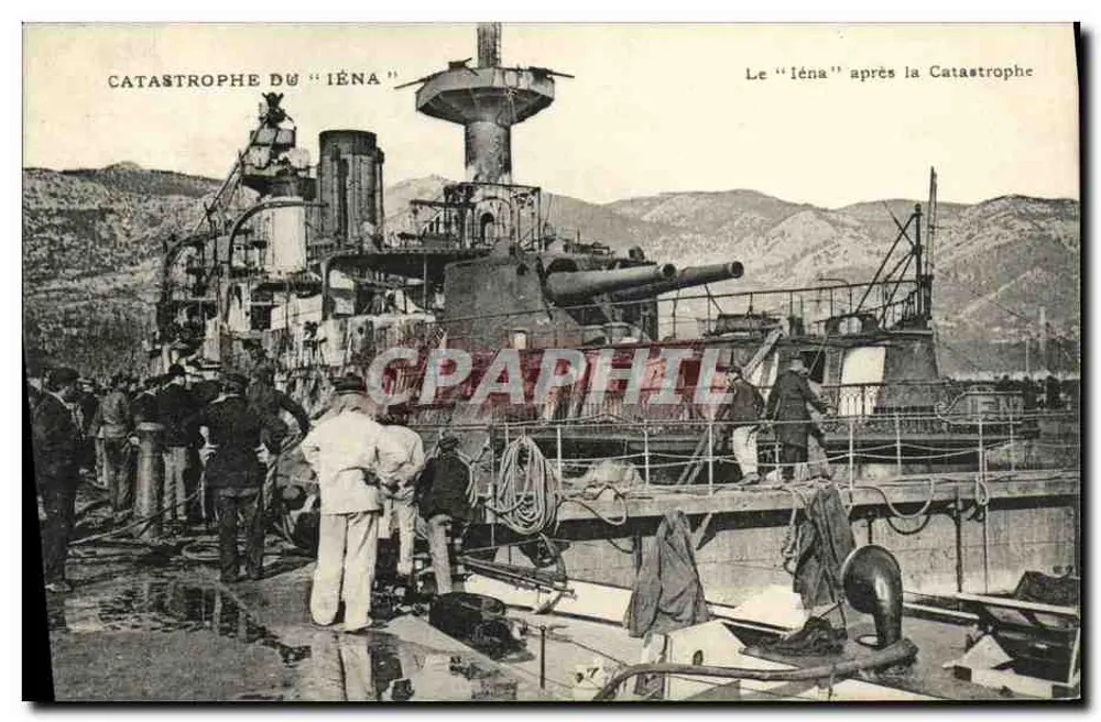 Das "Iéna" nach der Katastrophe — Katastrophe des "Iéna" — Guéna Phototypie-Ateliers, Marseille - Vorderseite