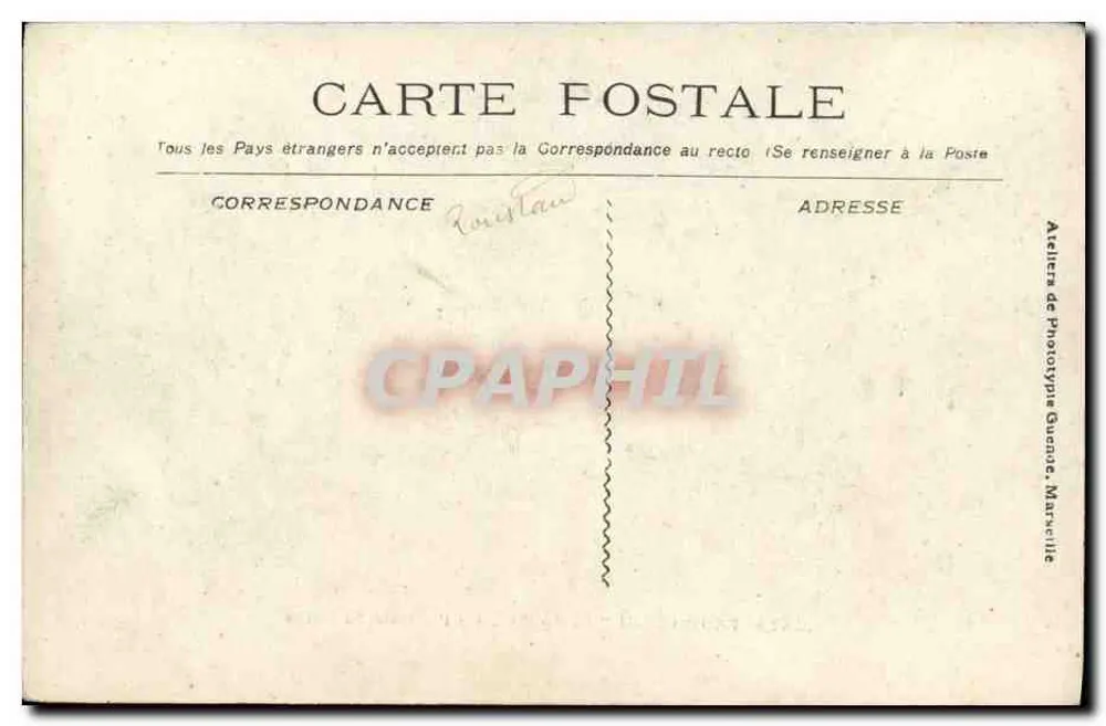 Katastrophe des "Iéna" — In der Erwartung des Parades — Atelier de Phototypie Guenne, Marseille - Rückseite