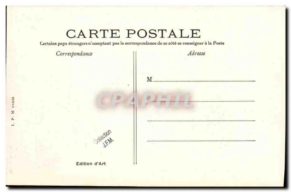 Übung der Armzeichen — Marine — Pl. d'Armes, Toulon — Dokument aus dem Schiff der Iéna vor der Explosion am 12. März 1907 - Rückseite
