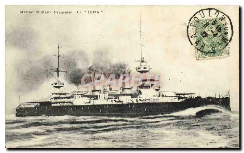 Navio de guerra francês — O "IÉNA" — editor não identificado - Frente