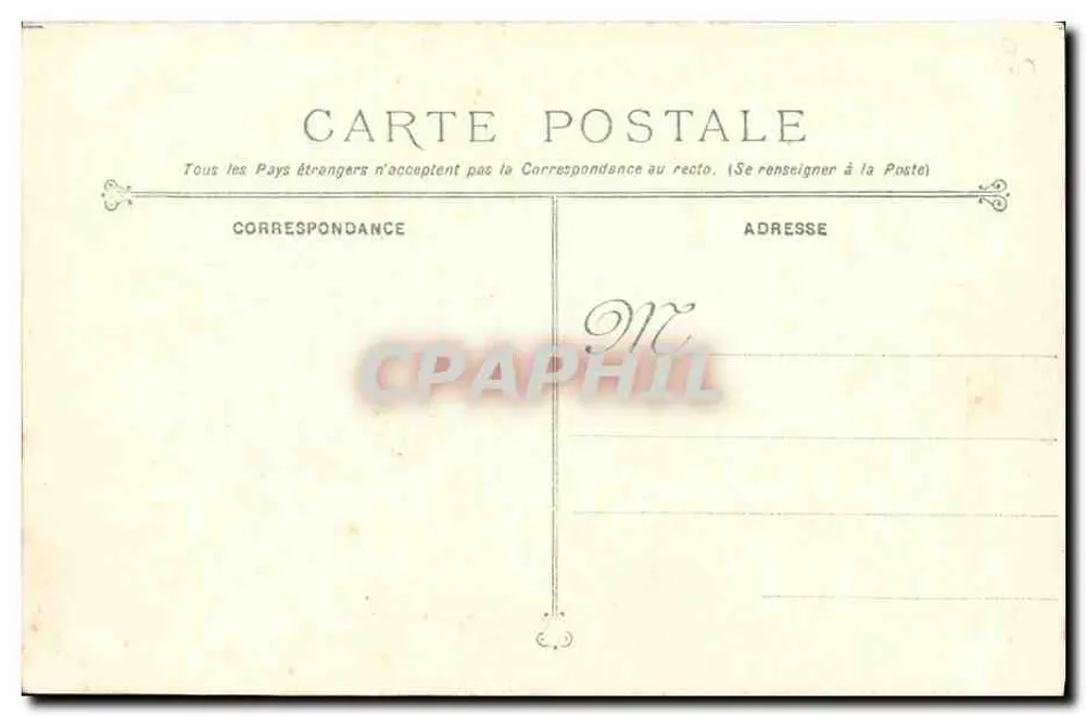 Kreuzer Iéna — zerstört durch Explosion am 12. März 1907 (200 Opfer) — Phototype Marius Bar, Toulon - Rückseite