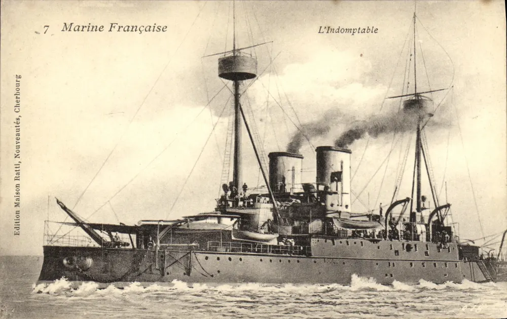 Die Unbeirrbare — Kreuzer der französischen Marine — Edition Maison Ratti, Cherbourg - Vorderseite