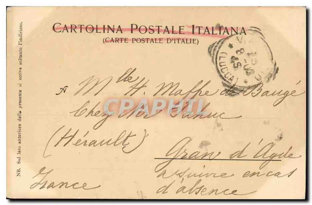 Kriegsschiff italienisches «Italia» — Verlag Vierbùcher, Mailand, Nr. 1210 - Rückseite