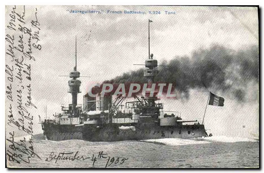 Franzisches Kriegsschiff "Jaureguiberry" — 11.324 Tons — Éditeur Nelson Series - Vorderseite