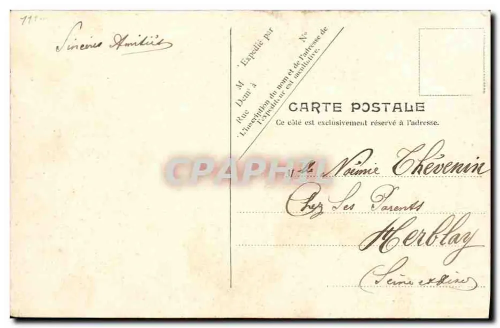 Le Jauréguiberry — Kreuzer der französischen Marine — V.P. Paris, Nr. 13 - Rückseite