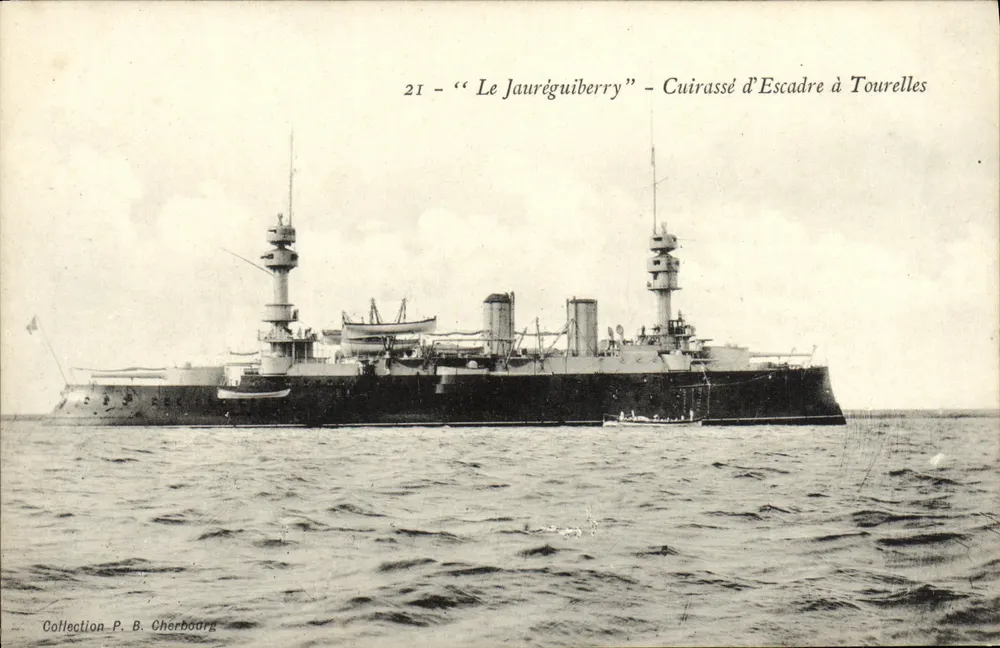 Le Jauréguiberry — Panzerkreuzer mit Türmen — Sammlung P. B. Cherbourg - Vorderseite