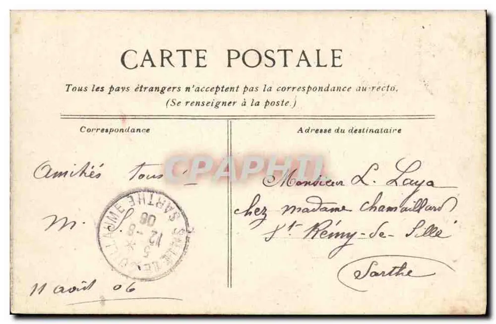 O "Jauréguiberry" — cruzador da Marinha Nacional — editor J. (número de série ilegível) - Verso