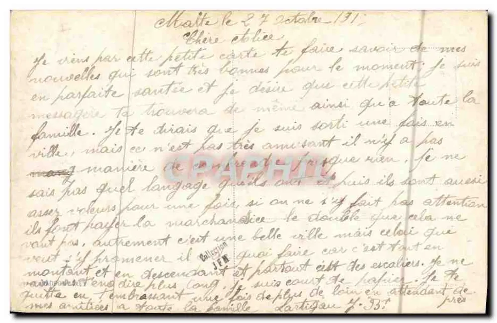 O Jean Bart — Navio de guerra — 6078.3 - Verso