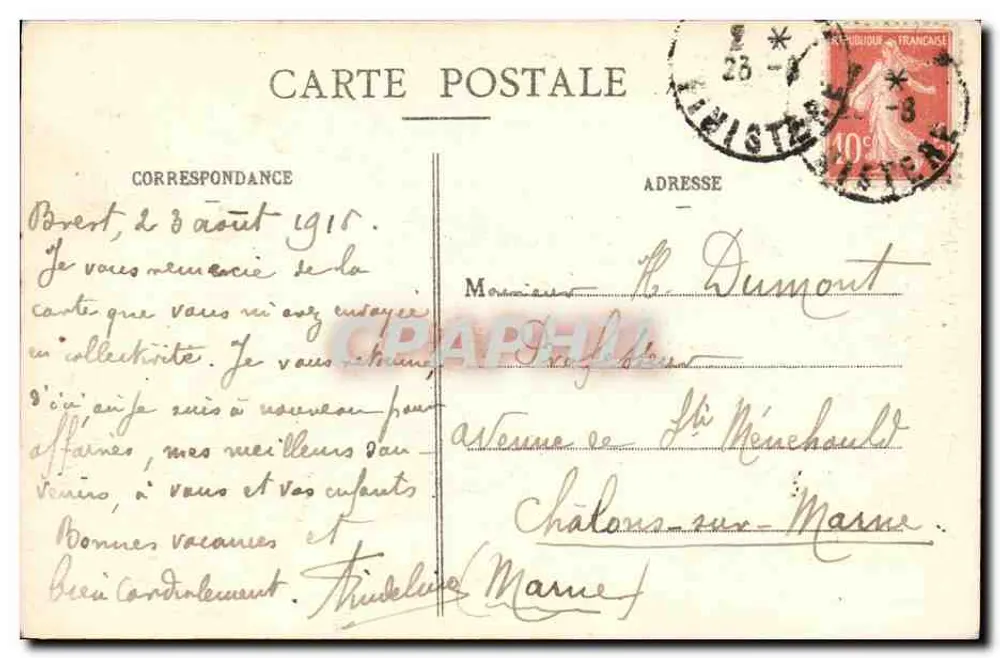 La Jeanne-d'Arc — Schule für Aspiranten — Marine - Rückseite
