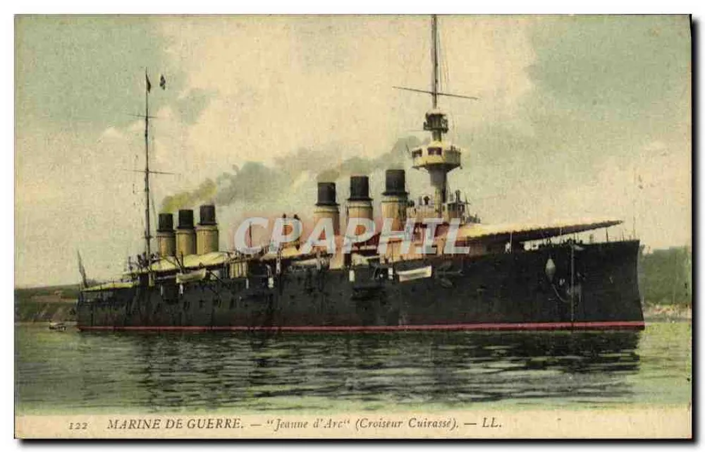 Joana d'Arc — Cruiser de Coura — LL. — Marinha de Guerra - Frente