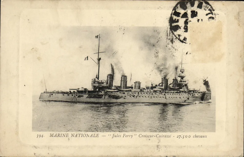 Marine Nationale — "Jules Ferry" Kreuzer-Linienpanzer — 27.500 Pferdestärken — n°394 - Vorderseite
