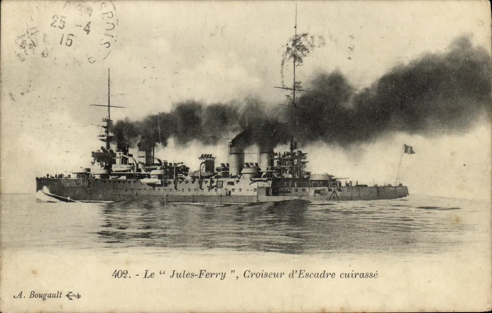 Der "Jules-Ferry", Panzerkreuzer der Flotte — A. Bougault, Nr. 402 - Vorderseite