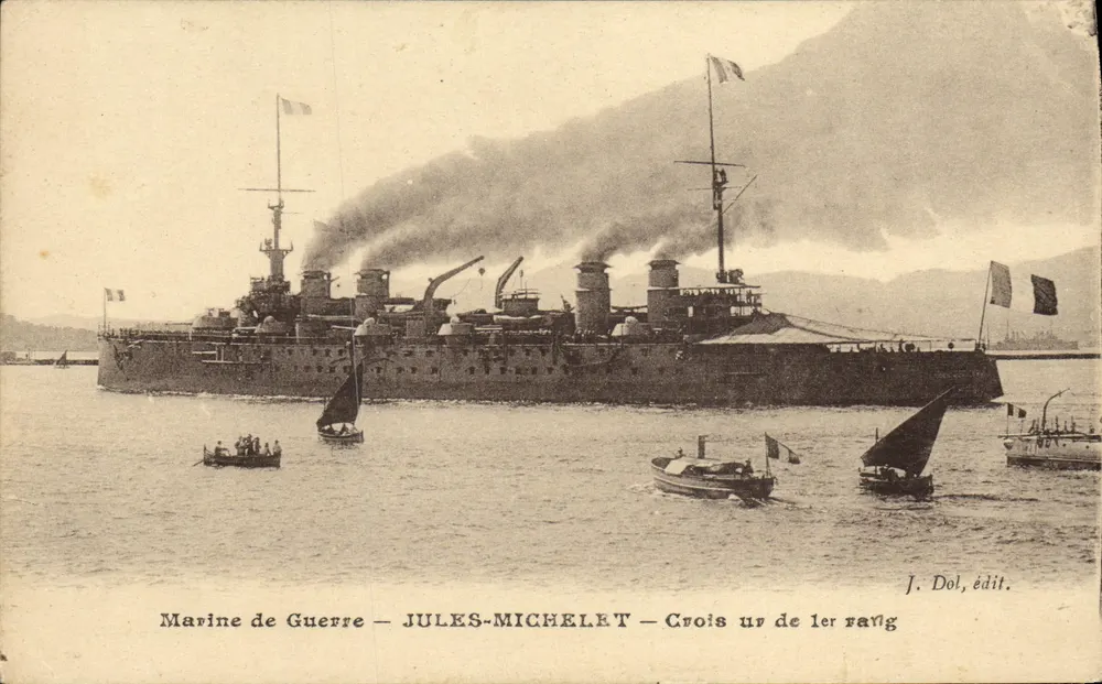 Marineflotte — JULES-MICHELET — Kreuzer der ersten Klasse — J. Dol, Verlag - Vorderseite