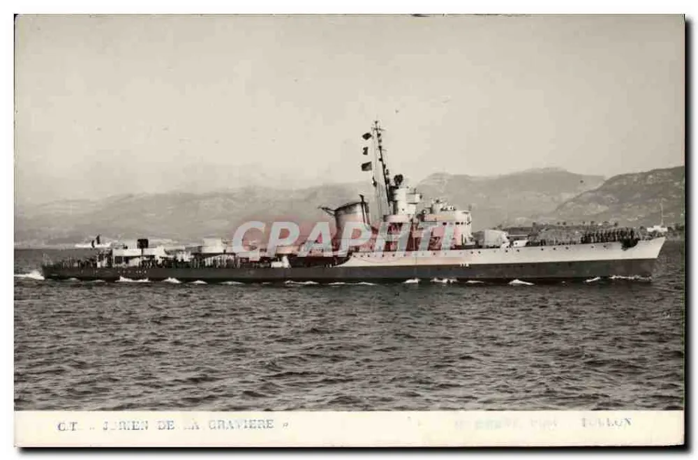 C.T. "JURIEN DE LA GRAVIERE" — Corvette der Marine — Verlag: "Carte Postale" - Toulon - Vorderseite