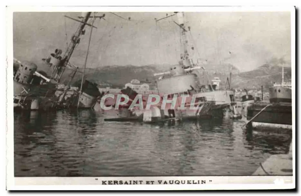 Kersaint e Vauquelin — Desespero no porto — Carta postal - Frente