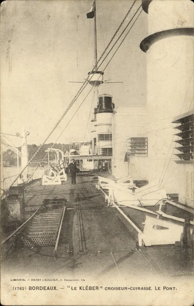 Le Kléber — Schlachtschiff-Kreuzer. Die Brücke — Henry Cuillier, Bordeaux, n°44 - Vorderseite