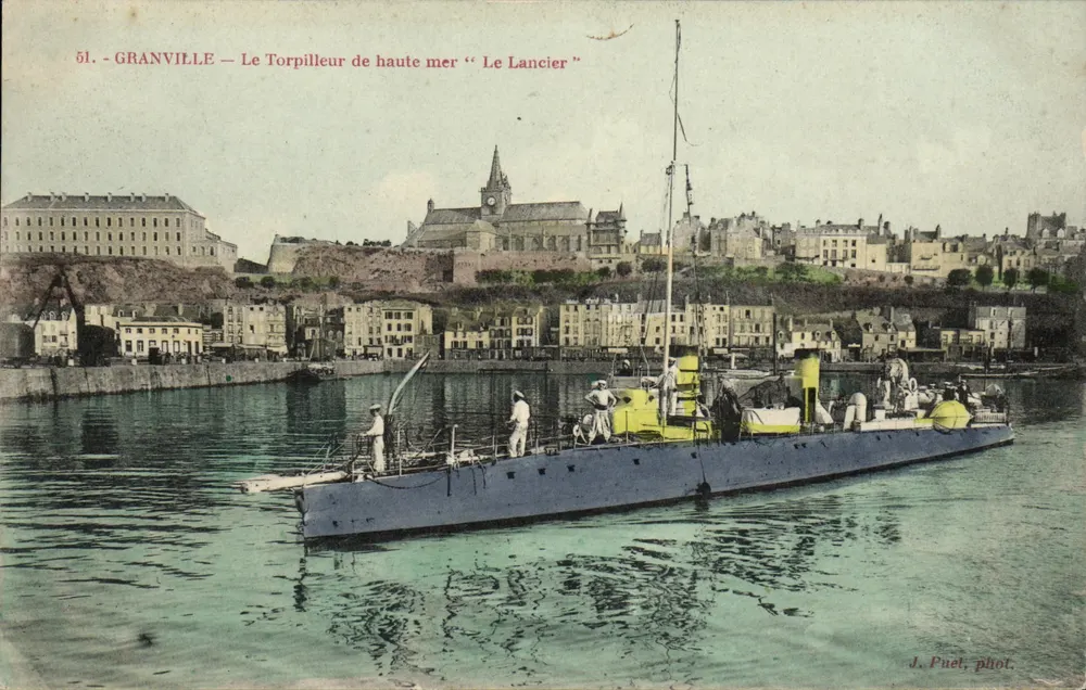 Granville — Der Hochseetorpedoboot "Le Lancier" — J. Puel phot. - Vorderseite