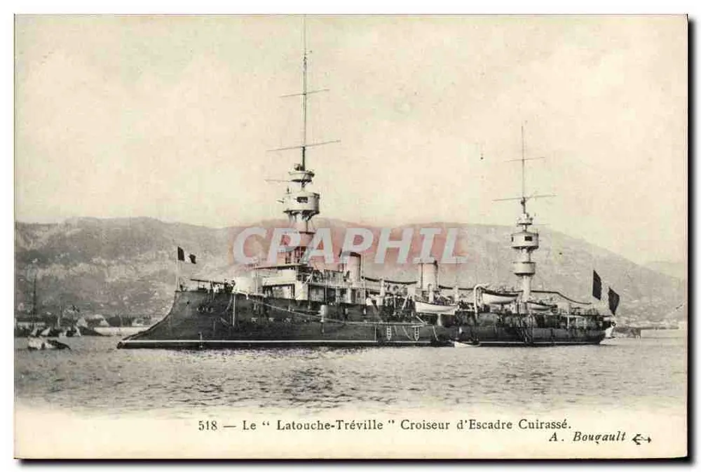 Der "Latouche-Tréville" Schlachtkreuzer — A. Bougault n°518 - Vorderseite