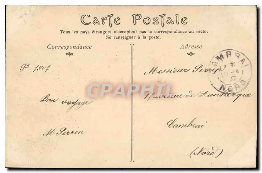 Militärhafen Brest — Einlass des Panzerschiffes « Léon-Gambetta » — Verleger N.D. n°207 - Rückseite