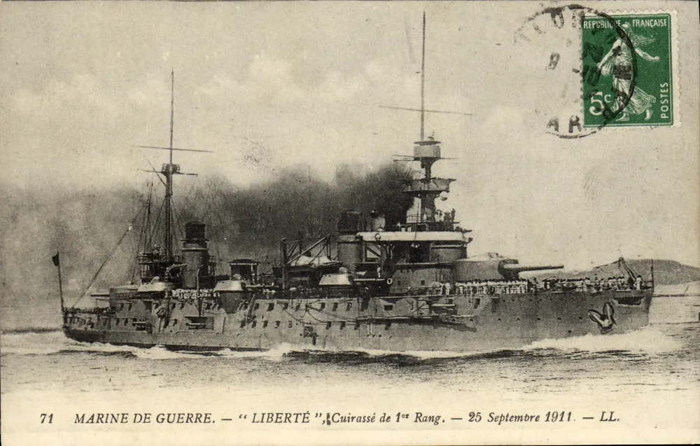 Marineflotte — "Liberté" — Schlachtschiff erster Klasse — 25. September 1911 — LL - Vorderseite