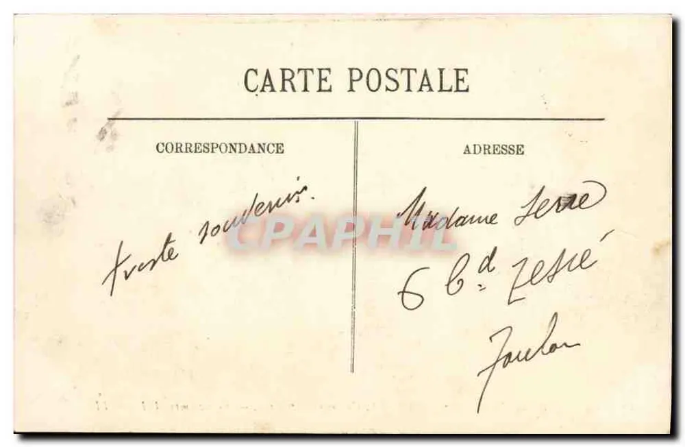 Marineflotte — "Liberté" — Schlachtschiff erster Klasse — 25. September 1911 — LL - Rückseite