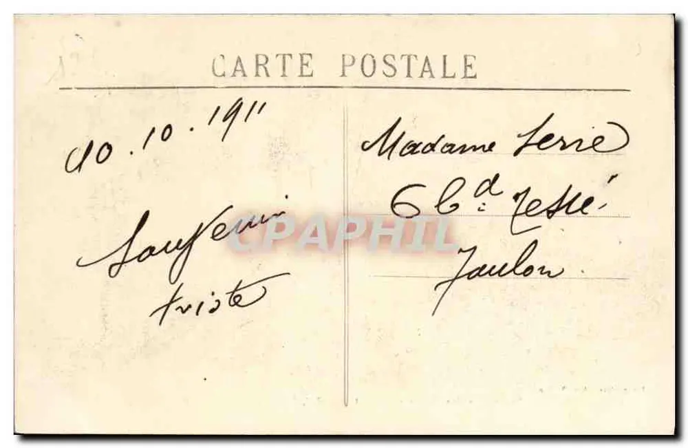 Toulon - Trauerfeier für die Opfer der « Liberté », 3. Oktober 1911 — Prozession der Geistlichkeit - Rückseite
