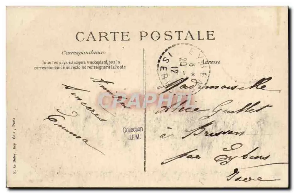 Katastrophe des "Liberté" — Die Wracks — Verlag E. Le Deley, Paris, Seriennummer nicht sichtbar - Rückseite