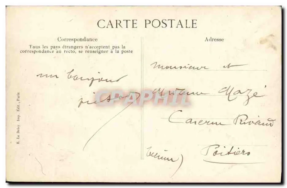 Catastrophe du "Liberté" — Les épaves — Éditeur E. Le Dey, Paris - Verso