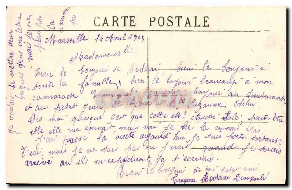 TOULON — Katastrophe der « Liberté », 25. September 1911 — Suche nach Opfern — Verlag EL. - Rückseite