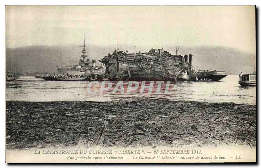 Die Katastrophe des Panzerschiffes "Liberté" — 25. September 1911 — LL - Vorderseite