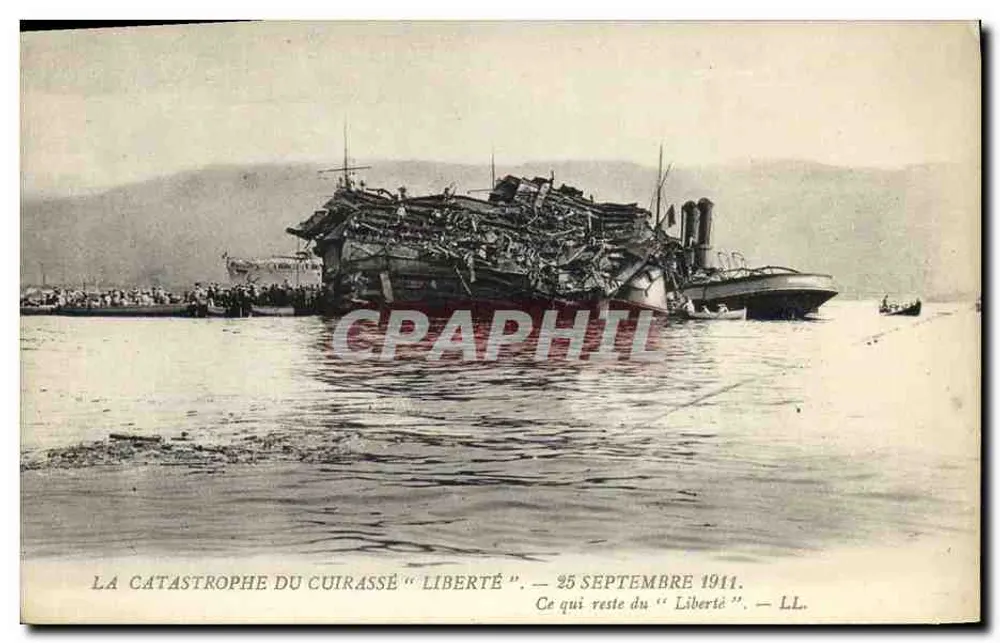 Der Untergang des Panzerschiffes "Liberté" — 25. September 1911 — LL - Vorderseite