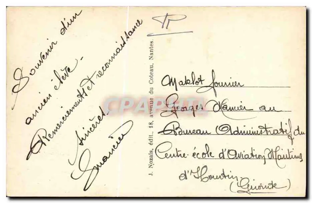 Cruiser de guerra francês « Foudroyant » — Marinha de Guerra Francesa — n° 186 - Verso