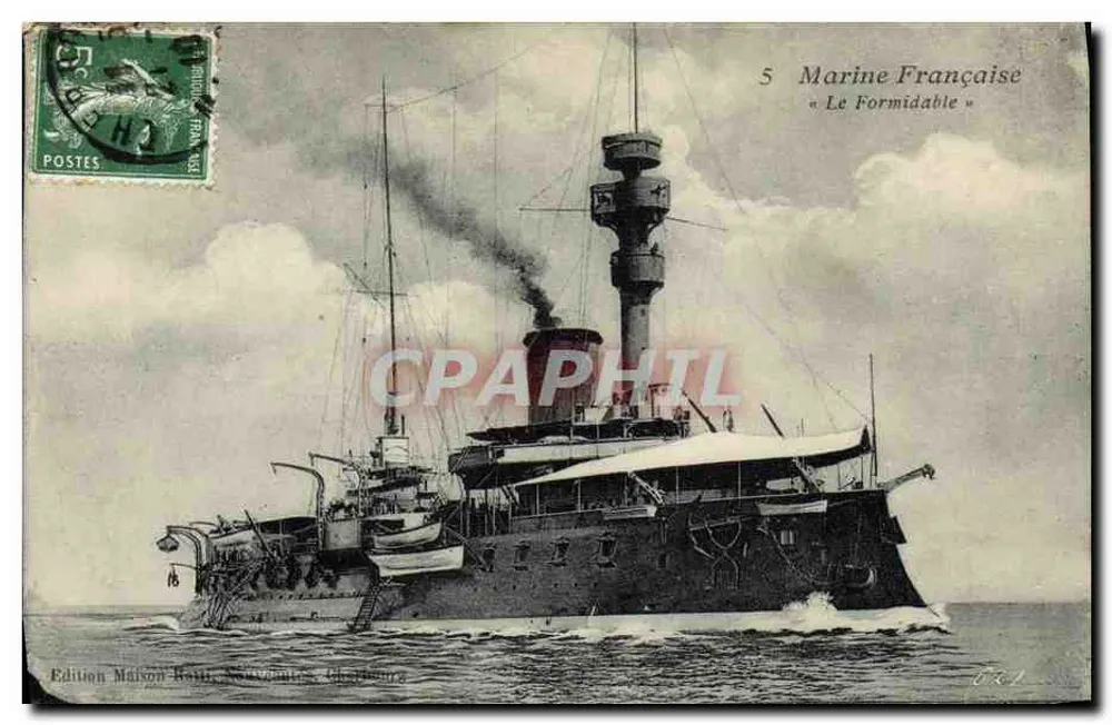 Le Formidable — Cruizer da Marinha Francesa — Edição Maison Bault, Chantilly - Frente