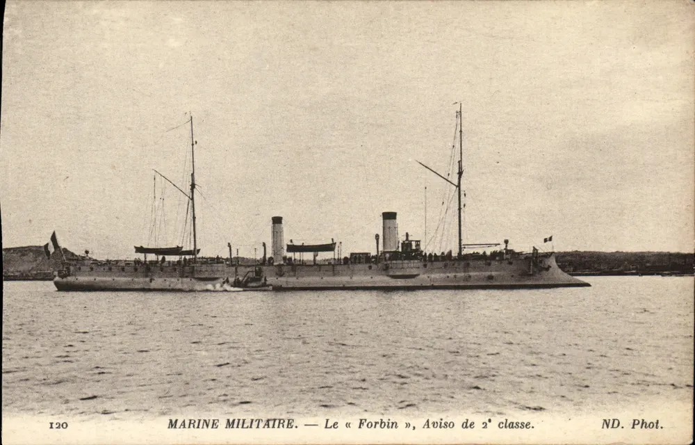 Marinha Militar — O « Forbin », Aviso de 2ᵉ classe — ND. Phot. n°120 - Frente