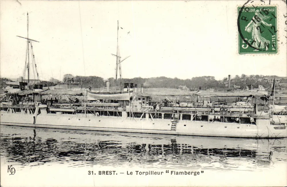 BREST — O Torpilleur "Flamberger" — Editor KD, n°31 - Frente