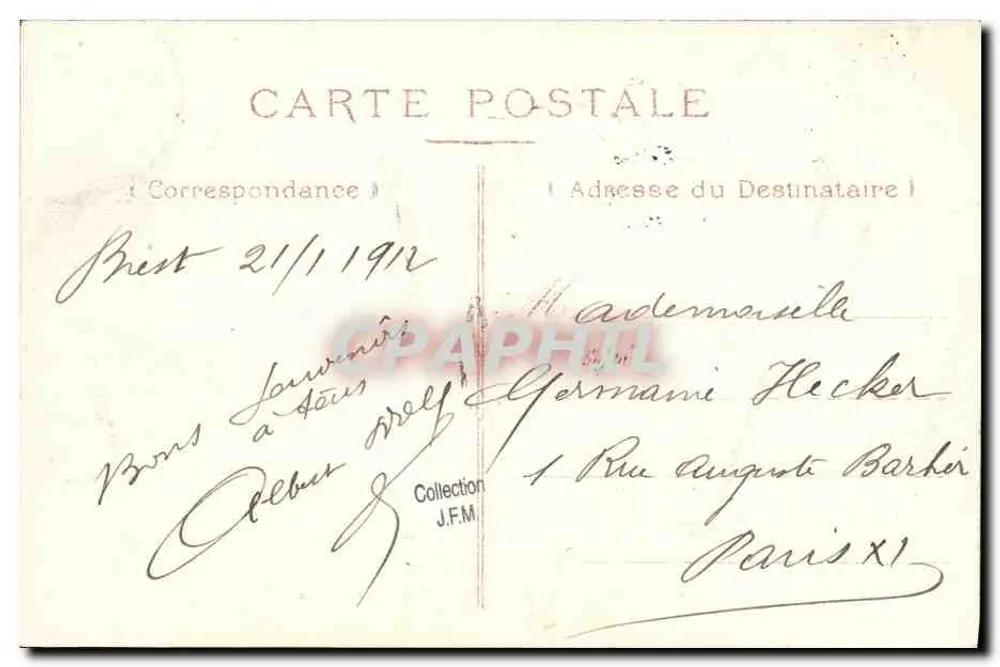 BREST — O Torpilleur "Flamberger" — Editor KD, n°31 - Verso